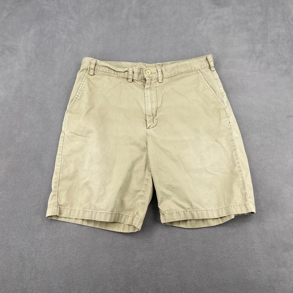 Nautica NS-83 Clipper Relax Fit Shorts Mens 36 Beige Pockets Mid Rise Cotton